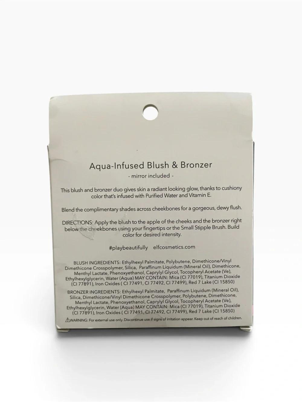 ELF Aqua-Infused Blush & Bronzer Bronzed Violet NWT